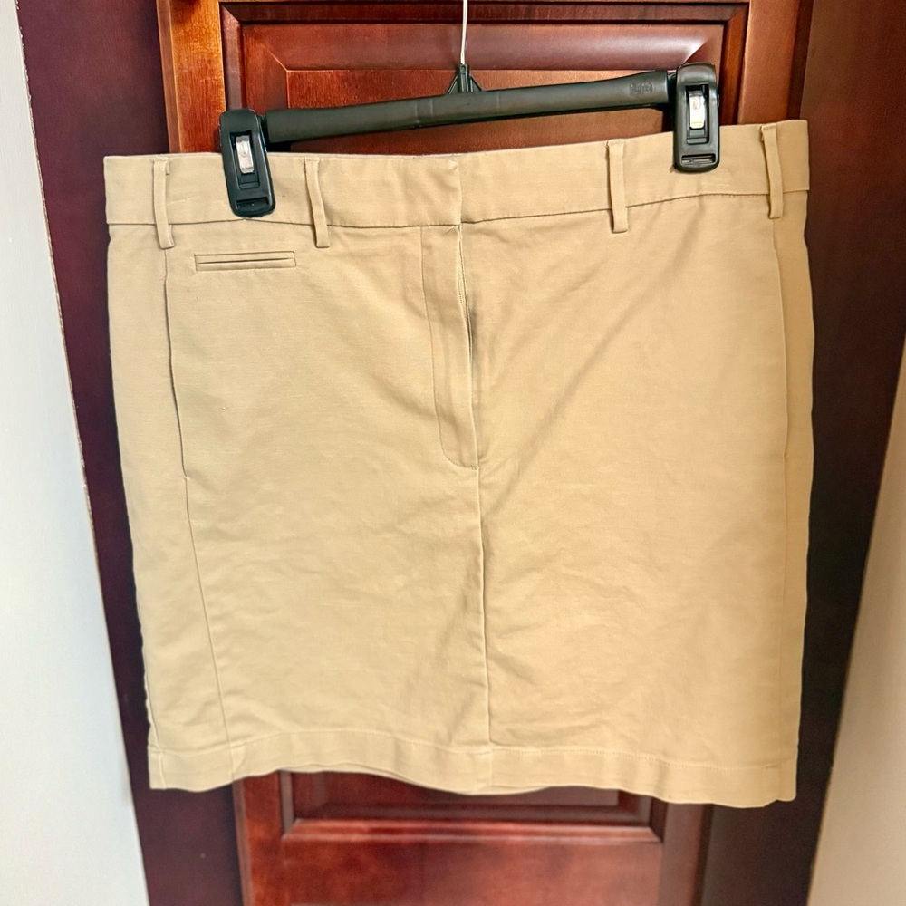 MNG BY MANGO Khaki Tan Mini Skirt, Size 10, EUC